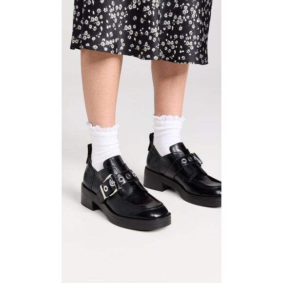 Larroude Stewart Women's Oxford Black Leather Black 6 RTL: $350.00 - Picture 2 of 9